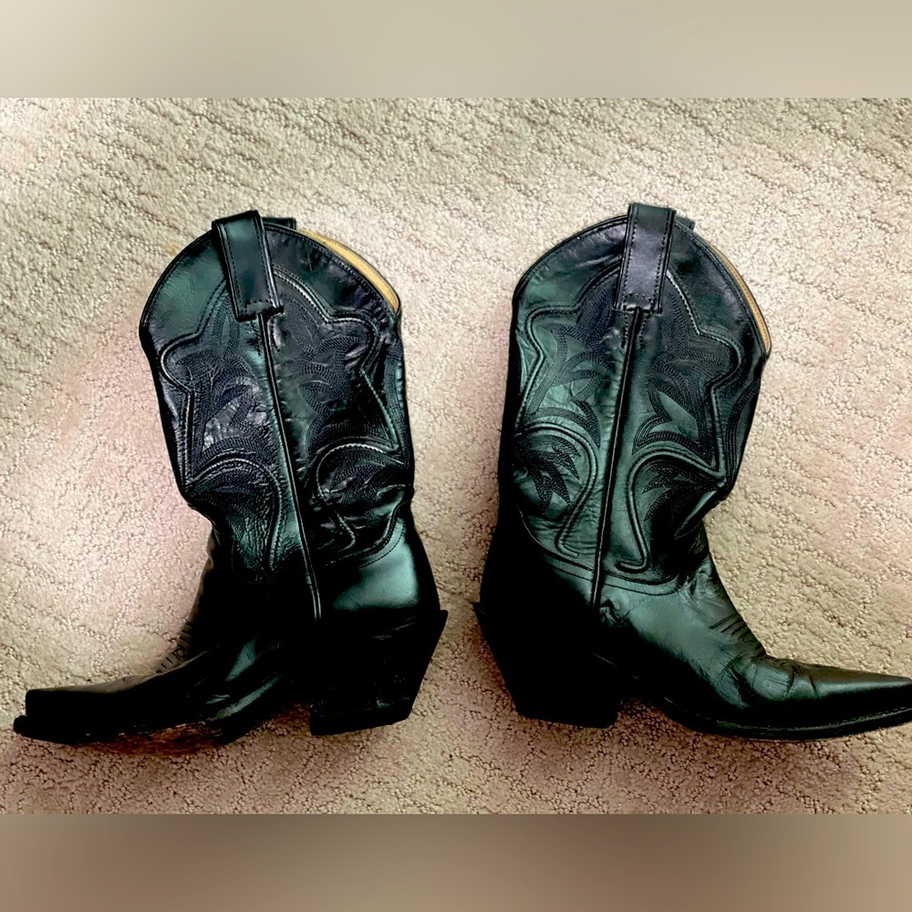 Justin Cowboy Boot Black 5.5